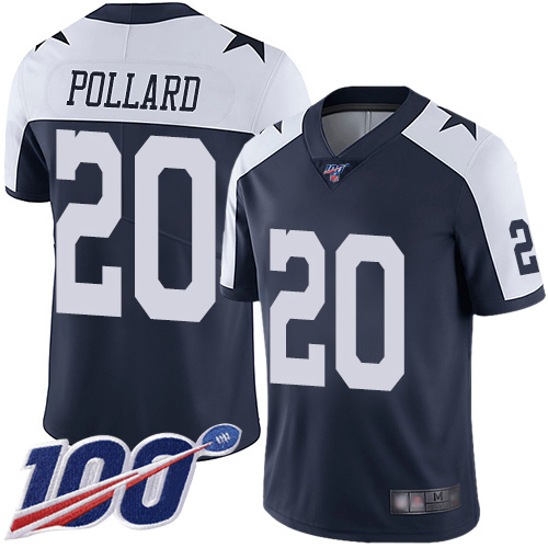 Men Dallas Cowboys Limited Navy Blue Tony Pollard Alternate #20 100th Season Vapor Untouchable Throwback NFL Jersey->dallas cowboys->NFL Jersey